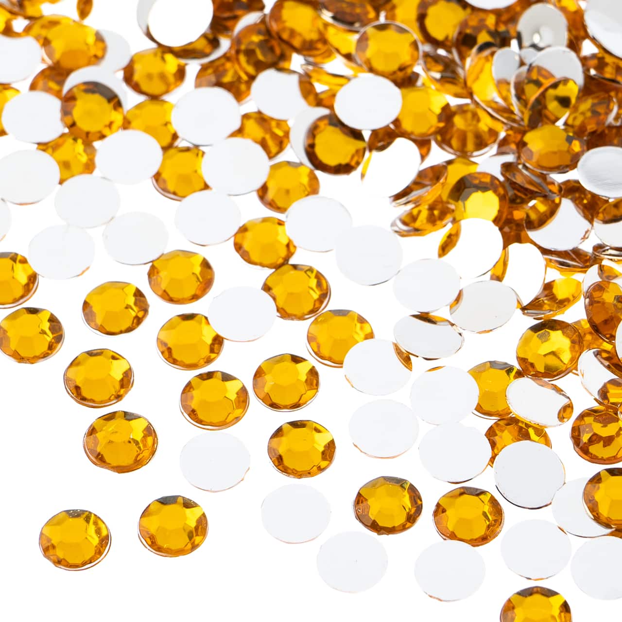 John Bead 6mm Acrylic Round Flat Back Rhinestones, 1,000ct.